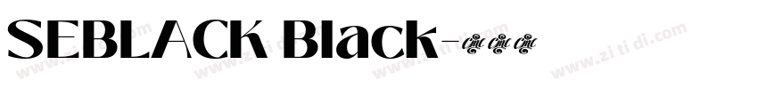 SEBLACK Black字体转换
